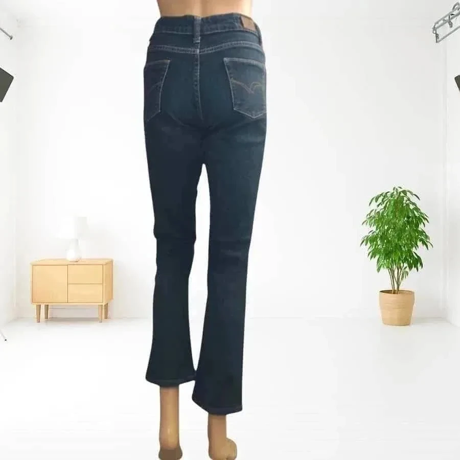 Jean Lee Cooper corte reto - cintura baixa média - stretch - azul marinho – photo 3